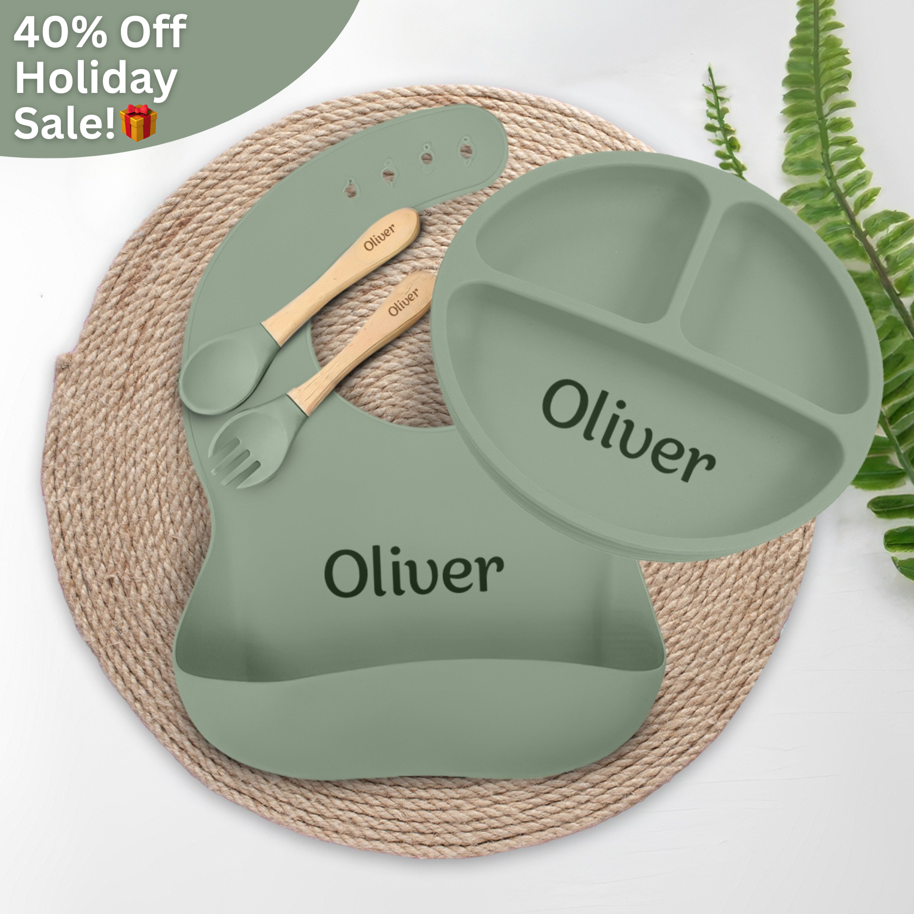 Noah + Nori™ Personalized Baby Feeding Set