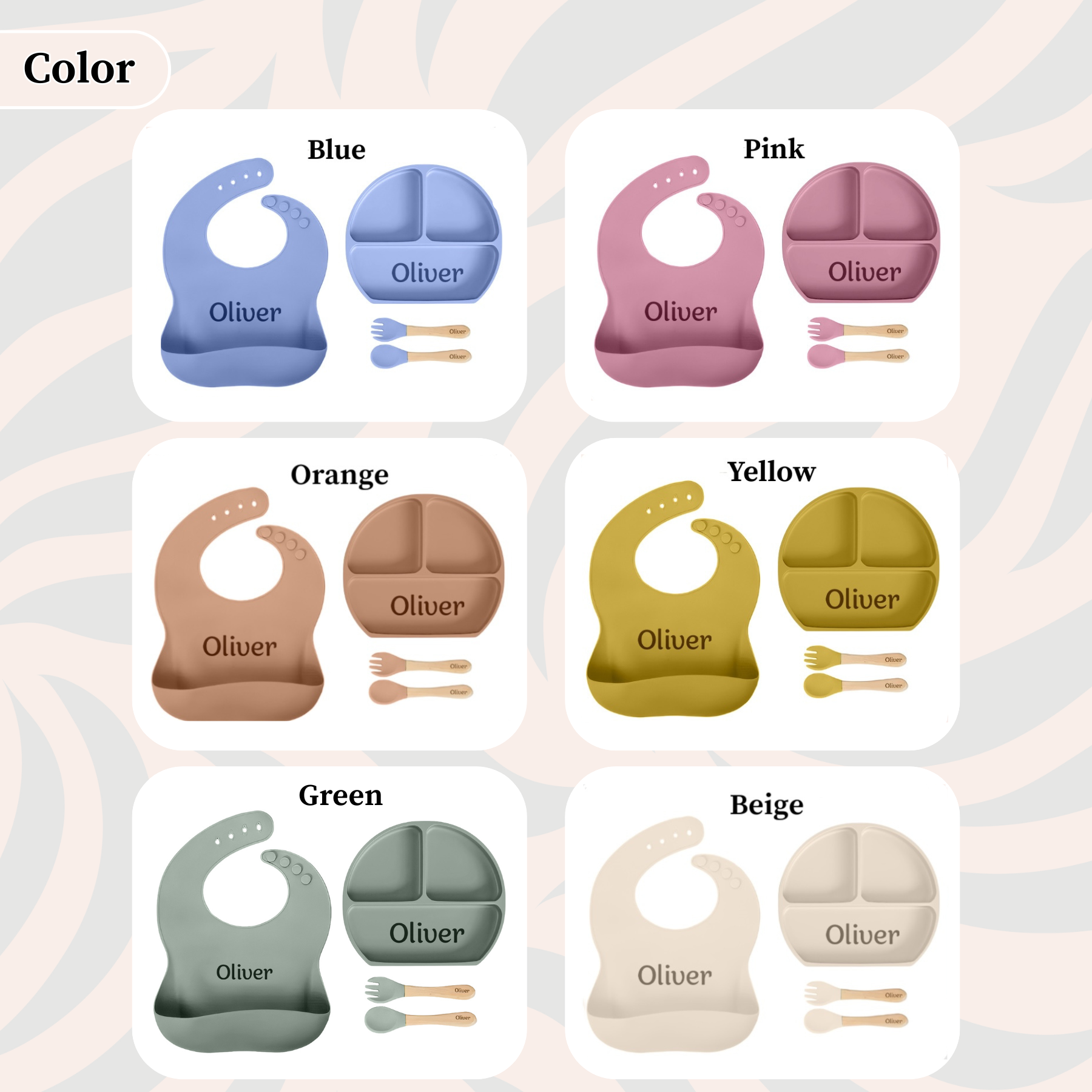 Noah + Nori™ Personalized Baby Feeding Set